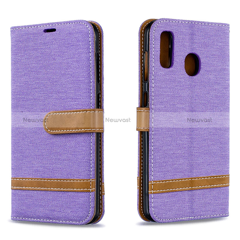 Leather Case Stands Flip Cover Holder B16F for Samsung Galaxy M10S