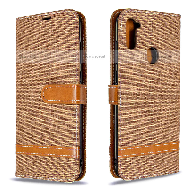 Leather Case Stands Flip Cover Holder B16F for Samsung Galaxy M11