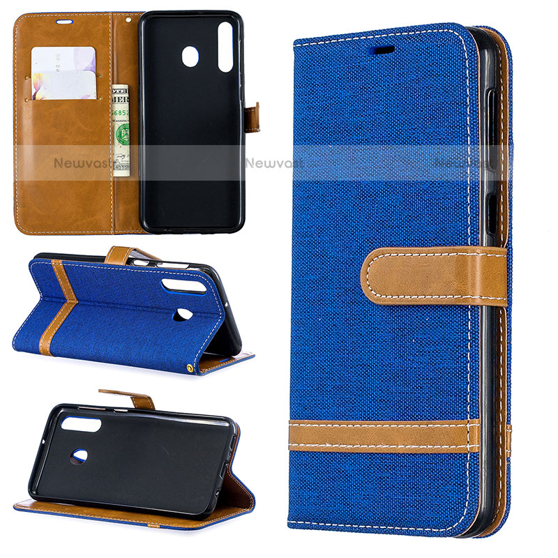 Leather Case Stands Flip Cover Holder B16F for Samsung Galaxy M30