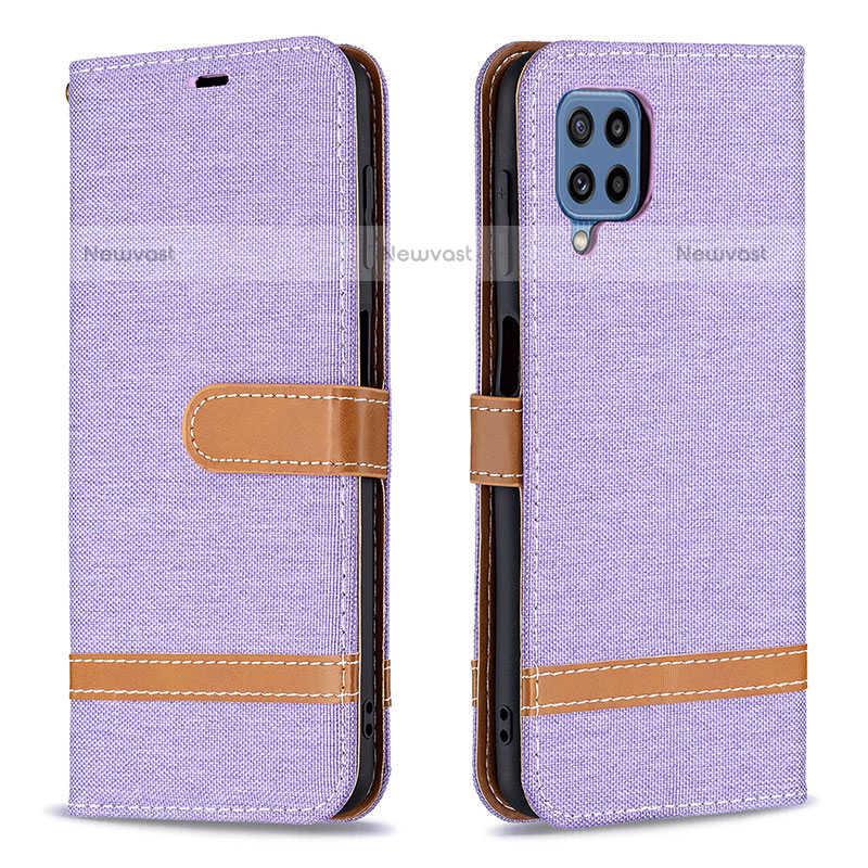 Leather Case Stands Flip Cover Holder B16F for Samsung Galaxy M32 4G