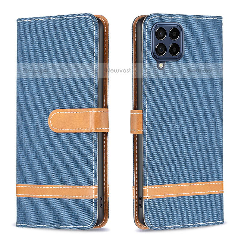 Leather Case Stands Flip Cover Holder B16F for Samsung Galaxy M53 5G