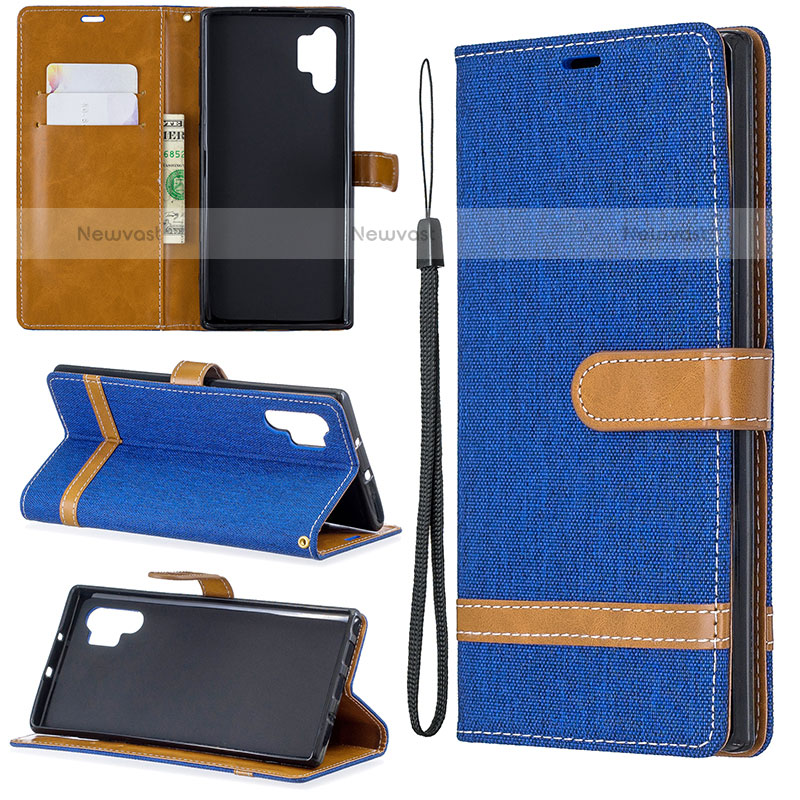 Leather Case Stands Flip Cover Holder B16F for Samsung Galaxy Note 10 Plus 5G