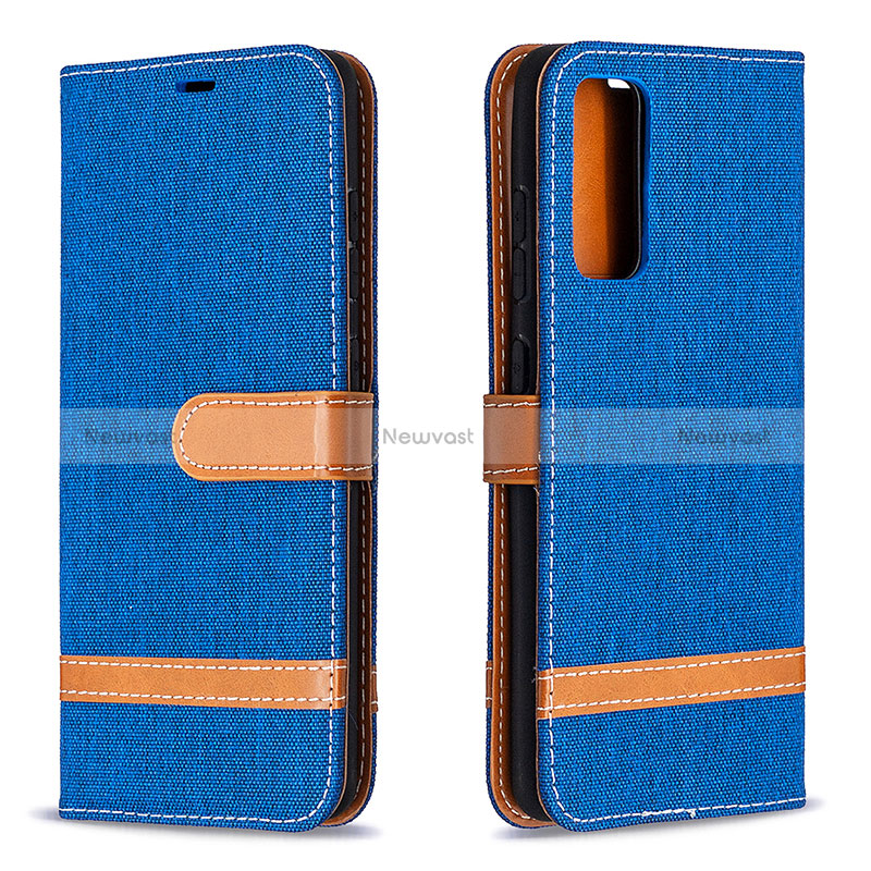 Leather Case Stands Flip Cover Holder B16F for Samsung Galaxy S20 Lite 5G