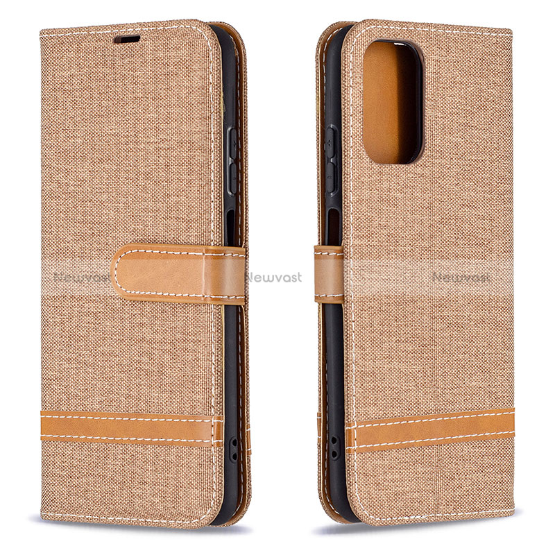 Leather Case Stands Flip Cover Holder B16F for Xiaomi Redmi Note 10 4G