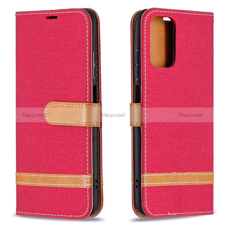 Leather Case Stands Flip Cover Holder B16F for Xiaomi Redmi Note 10 4G