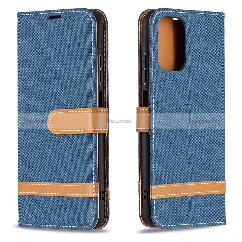 Leather Case Stands Flip Cover Holder B16F for Xiaomi Redmi Note 10 4G