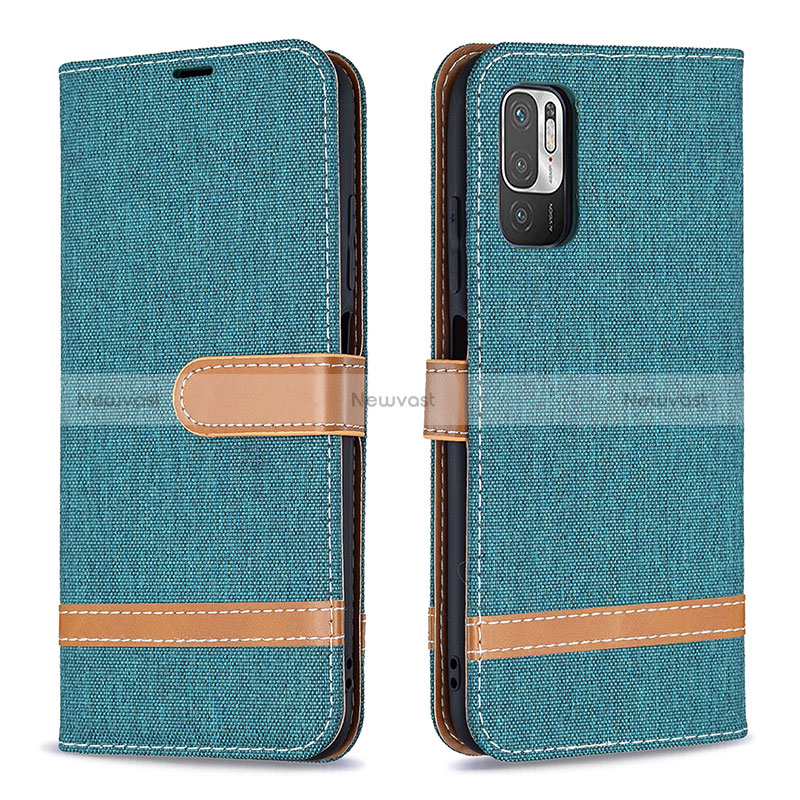 Leather Case Stands Flip Cover Holder B16F for Xiaomi Redmi Note 10 5G