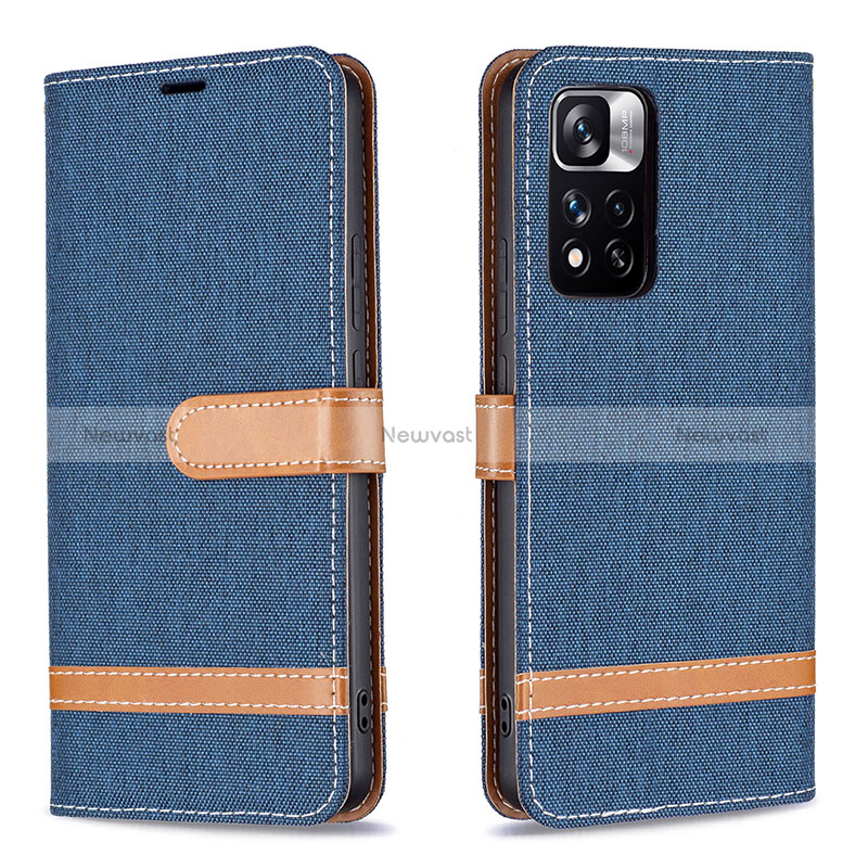 Leather Case Stands Flip Cover Holder B16F for Xiaomi Redmi Note 11 Pro+ Plus 5G