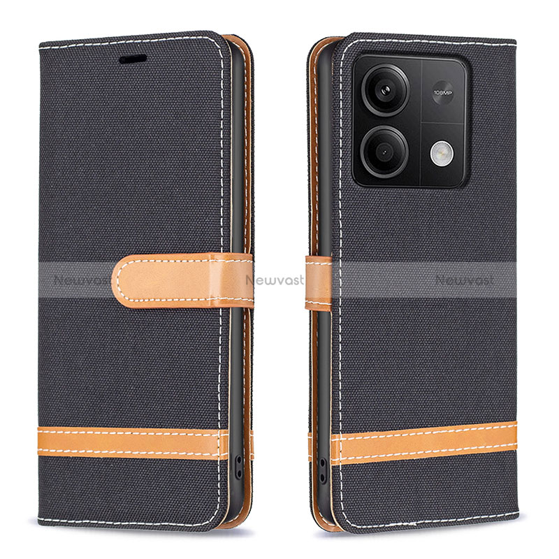 Leather Case Stands Flip Cover Holder B16F for Xiaomi Redmi Note 13 5G