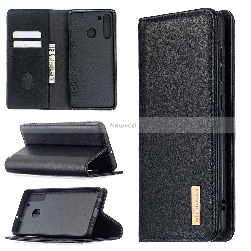 Leather Case Stands Flip Cover Holder B17F for Samsung Galaxy A21