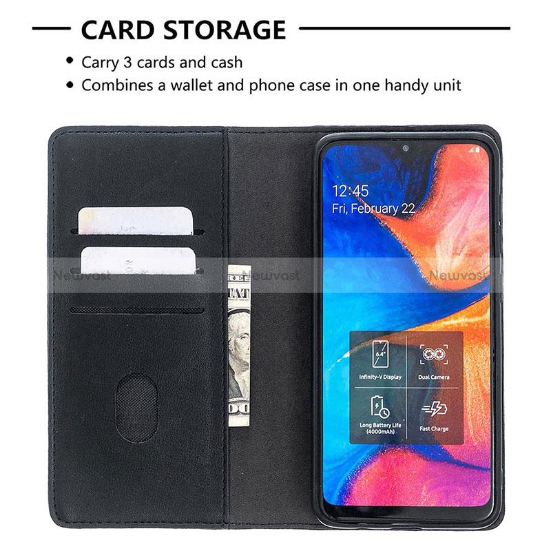 Leather Case Stands Flip Cover Holder B17F for Samsung Galaxy M10S