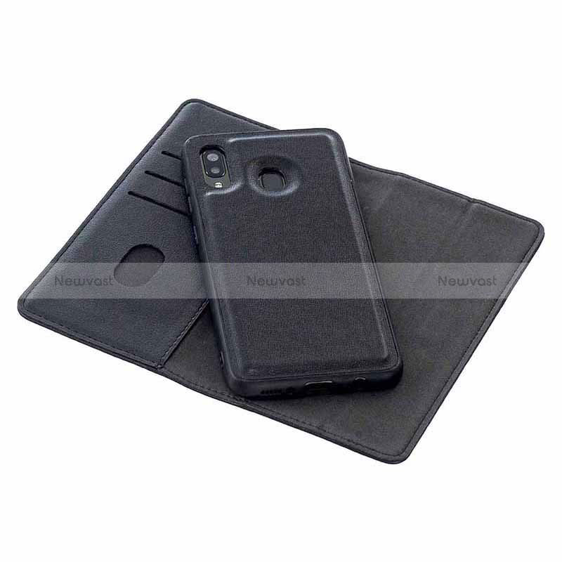 Leather Case Stands Flip Cover Holder B17F for Samsung Galaxy M10S
