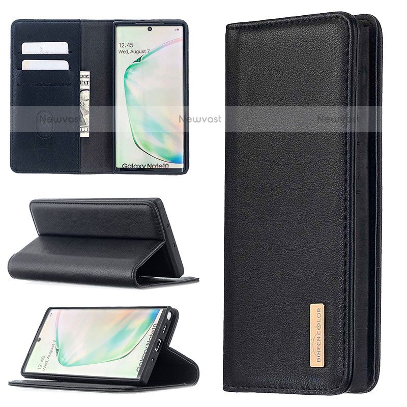 Leather Case Stands Flip Cover Holder B17F for Samsung Galaxy Note 10 5G