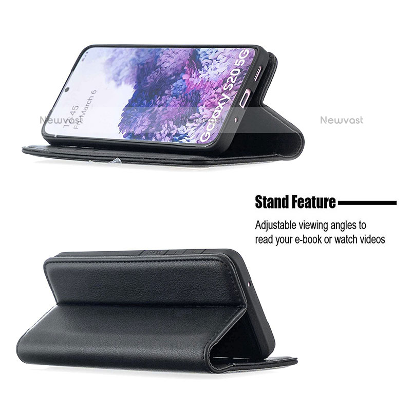 Leather Case Stands Flip Cover Holder B17F for Samsung Galaxy S20