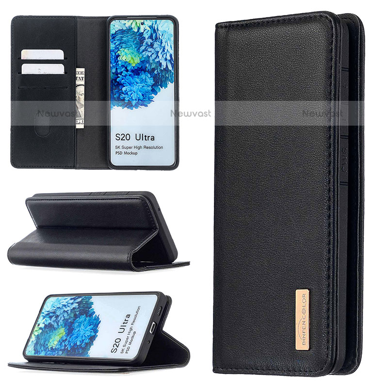 Leather Case Stands Flip Cover Holder B17F for Samsung Galaxy S20 Ultra 5G