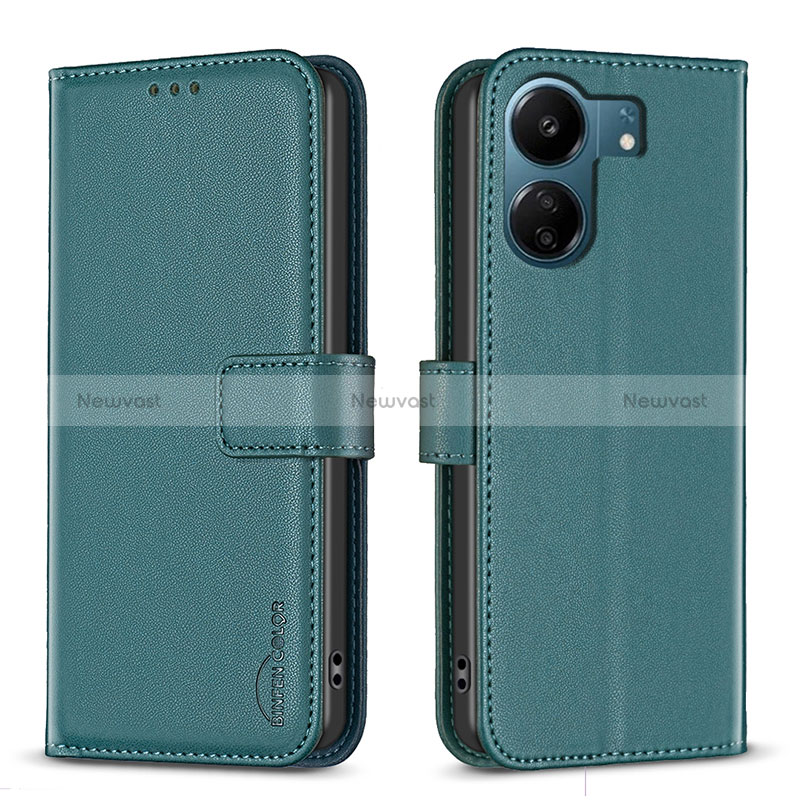 Leather Case Stands Flip Cover Holder B17F for Xiaomi Redmi 13C