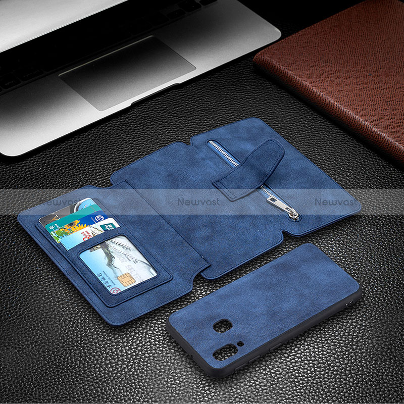 Leather Case Stands Flip Cover Holder B18F for Samsung Galaxy A40