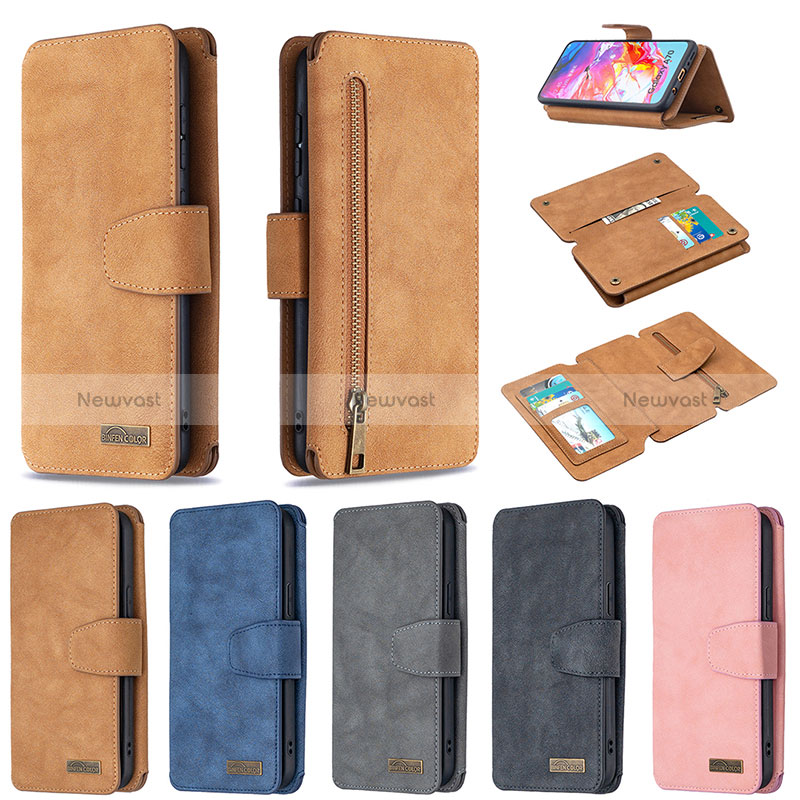 Leather Case Stands Flip Cover Holder B18F for Samsung Galaxy A70S