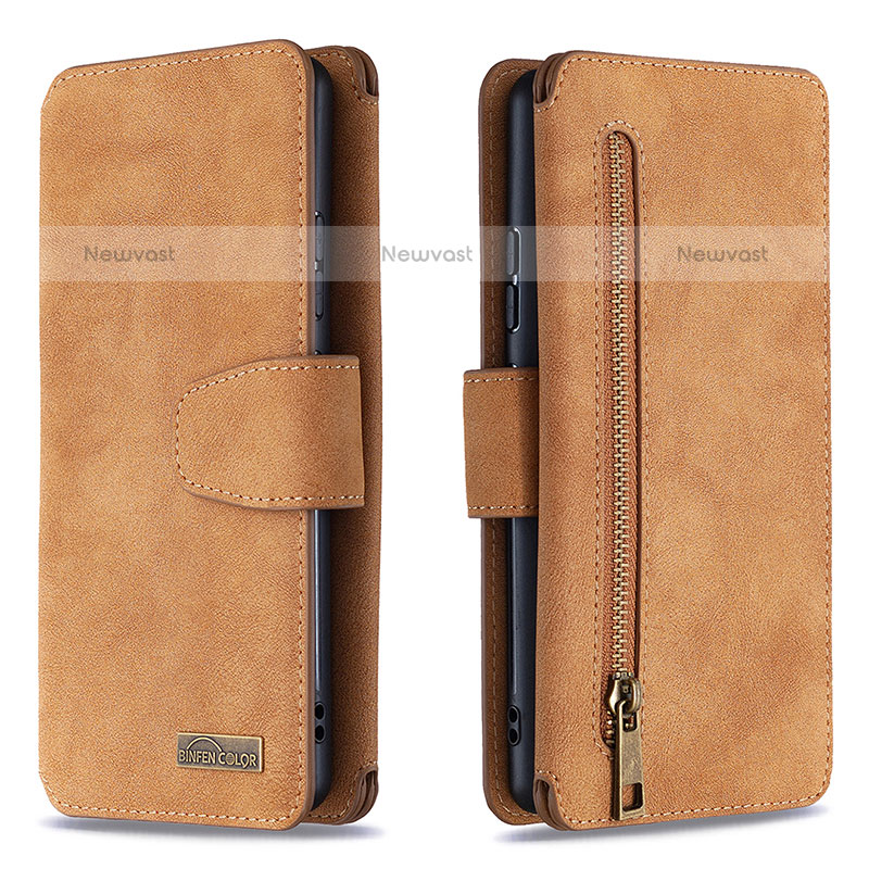 Leather Case Stands Flip Cover Holder B18F for Samsung Galaxy A91