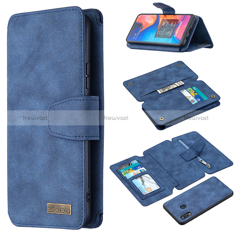Leather Case Stands Flip Cover Holder B18F for Samsung Galaxy M10S