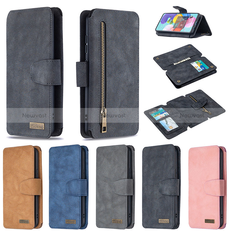 Leather Case Stands Flip Cover Holder B18F for Samsung Galaxy M40S