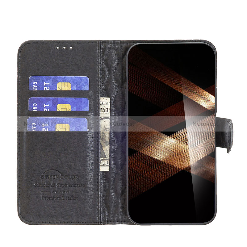 Leather Case Stands Flip Cover Holder B19F for Huawei Honor X7a