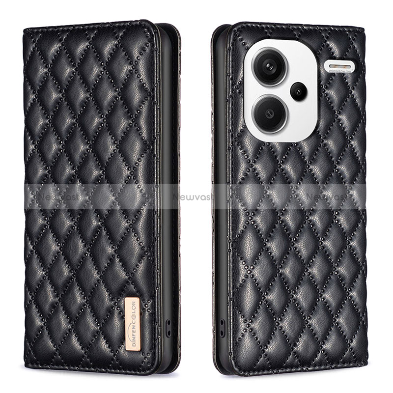 Leather Case Stands Flip Cover Holder B19F for Xiaomi Redmi Note 13 Pro+ Plus 5G