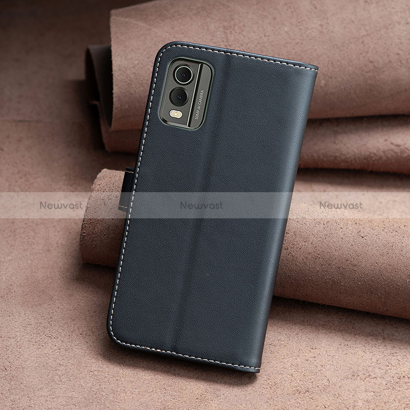 Leather Case Stands Flip Cover Holder B22F for Nokia C32