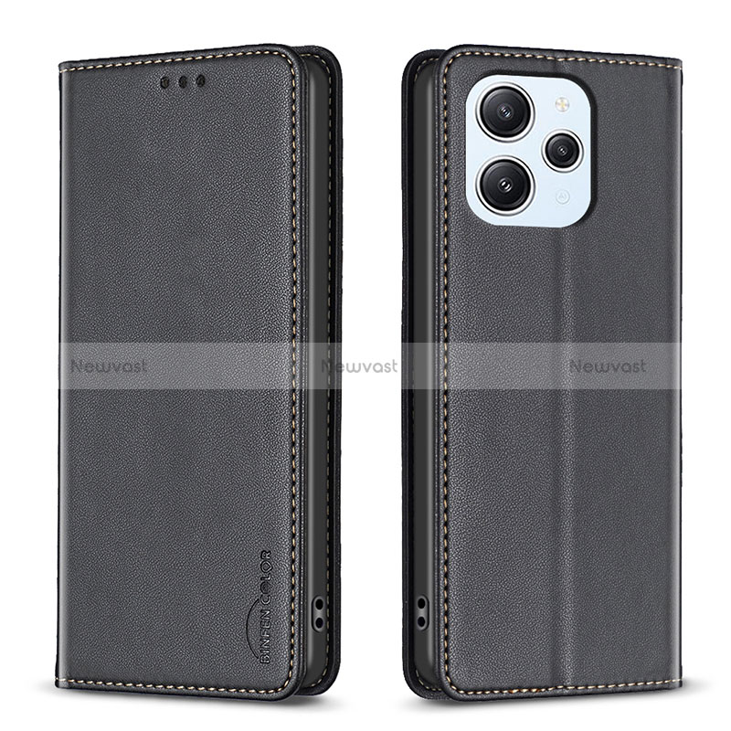 Leather Case Stands Flip Cover Holder B22F for Xiaomi Redmi 12 4G
