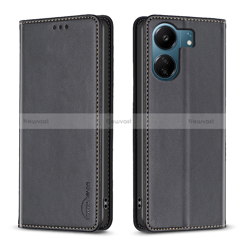Leather Case Stands Flip Cover Holder B22F for Xiaomi Redmi 13C