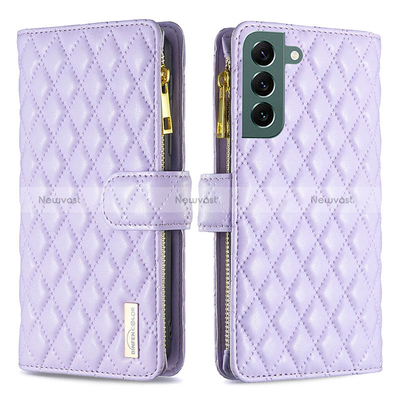 Leather Case Stands Flip Cover Holder BF1 for Samsung Galaxy S24 5G