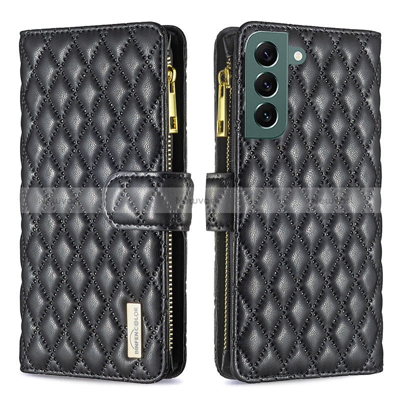 Leather Case Stands Flip Cover Holder BF1 for Samsung Galaxy S24 5G