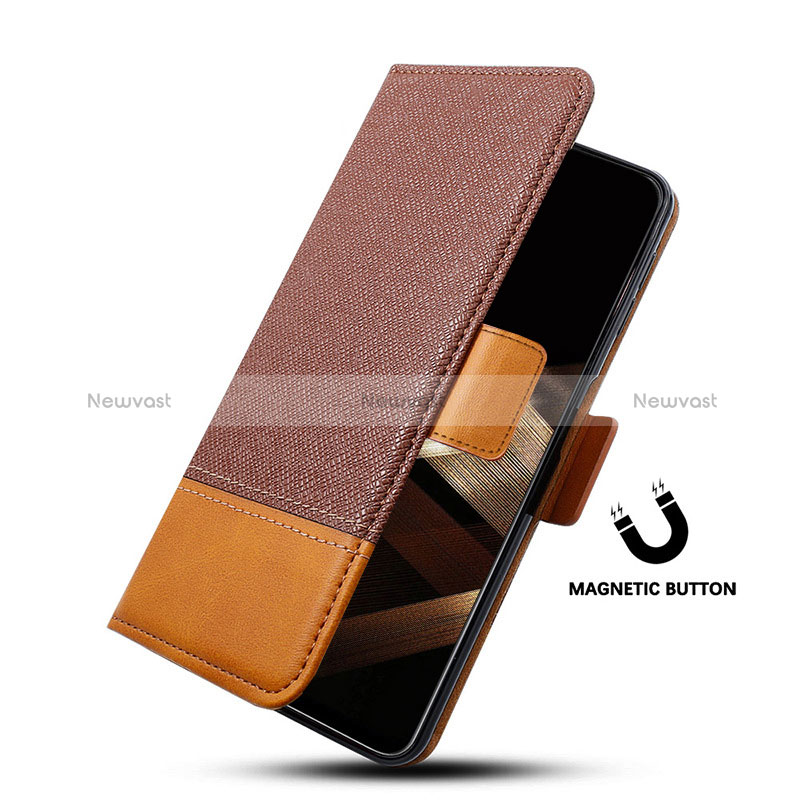 Leather Case Stands Flip Cover Holder BF18 for Samsung Galaxy S24 5G