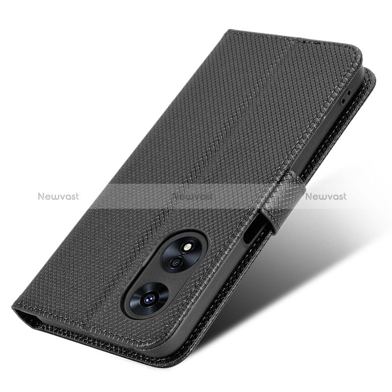 Leather Case Stands Flip Cover Holder BY1 for Oppo A78 5G