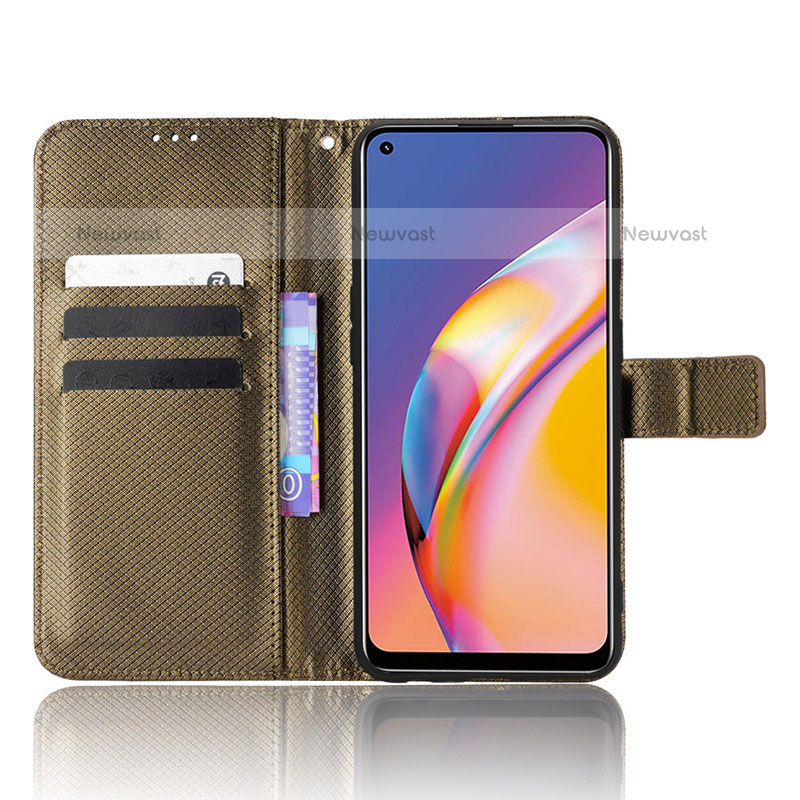 Leather Case Stands Flip Cover Holder BY1 for Oppo A94 4G