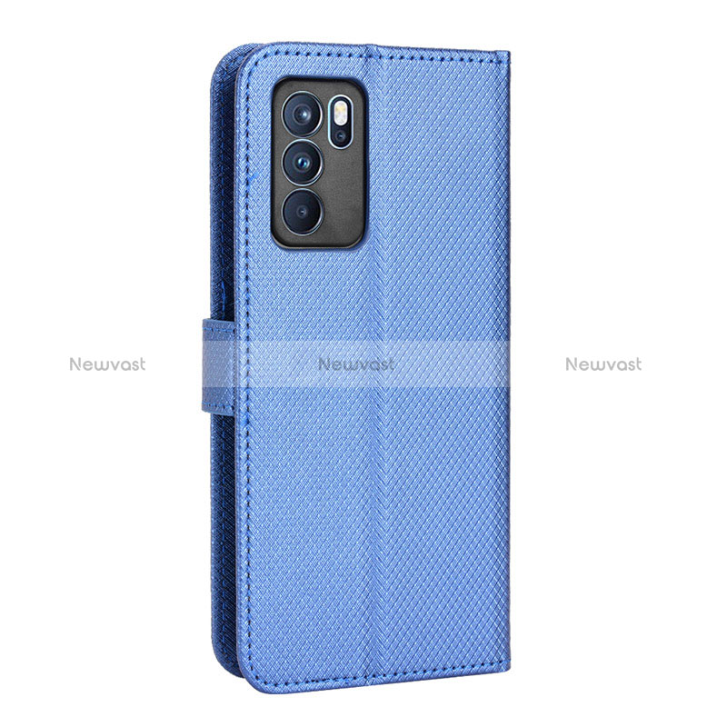 Leather Case Stands Flip Cover Holder BY1 for Oppo Reno6 Pro 5G India