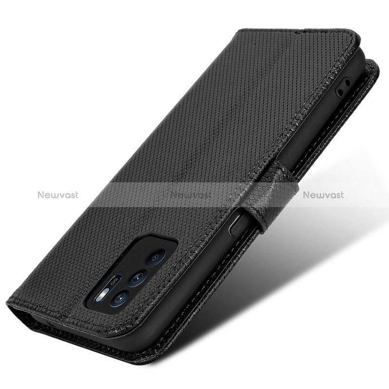 Leather Case Stands Flip Cover Holder BY1 for Oppo Reno6 Z 5G