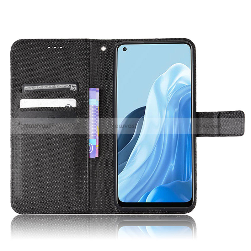 Leather Case Stands Flip Cover Holder BY1 for Oppo Reno7 5G