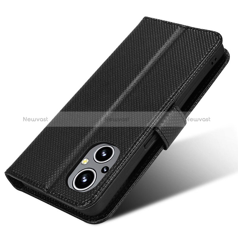 Leather Case Stands Flip Cover Holder BY1 for Oppo Reno7 Z 5G