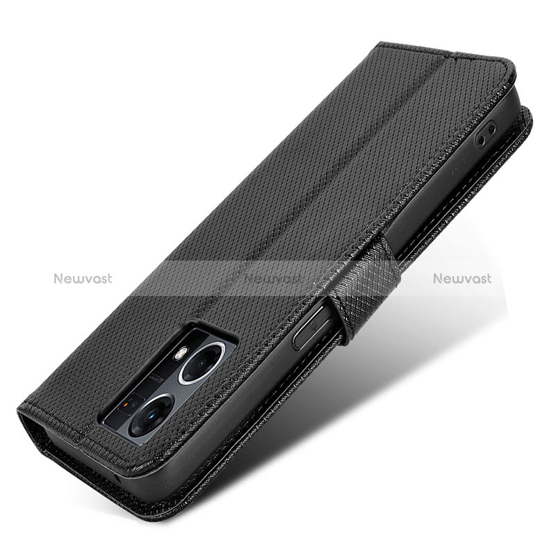 Leather Case Stands Flip Cover Holder BY1 for Oppo Reno8 4G