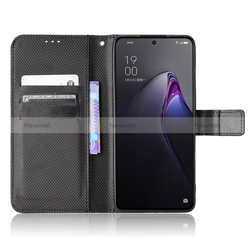 Leather Case Stands Flip Cover Holder BY1 for Oppo Reno8 5G