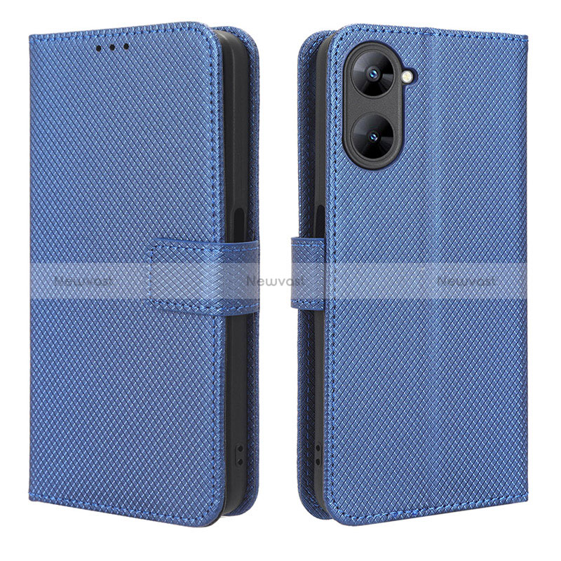 Leather Case Stands Flip Cover Holder BY1 for Realme 10S 5G