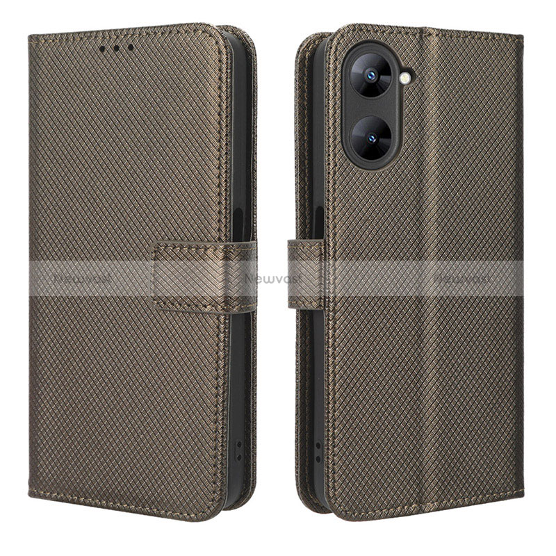 Leather Case Stands Flip Cover Holder BY1 for Realme 10S 5G