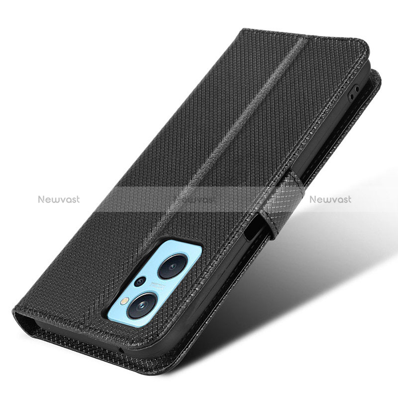 Leather Case Stands Flip Cover Holder BY1 for Realme 9i 4G
