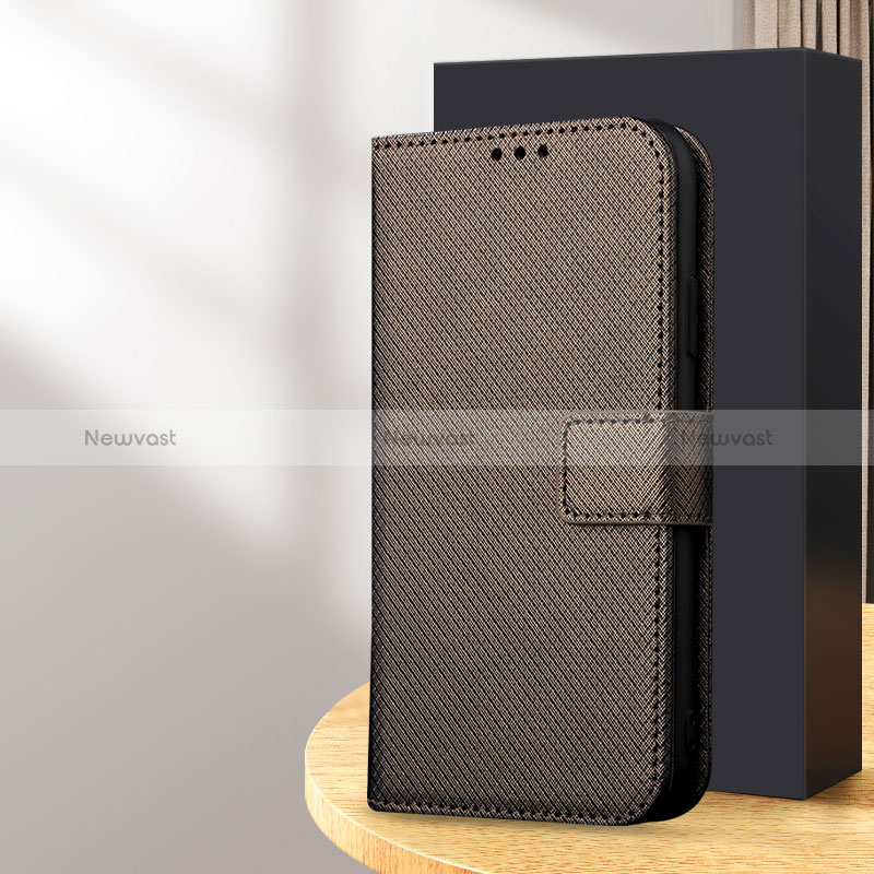 Leather Case Stands Flip Cover Holder BY1 for Samsung Galaxy S24 Plus 5G
