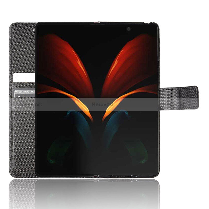 Leather Case Stands Flip Cover Holder BY1 for Samsung Galaxy Z Fold2 5G