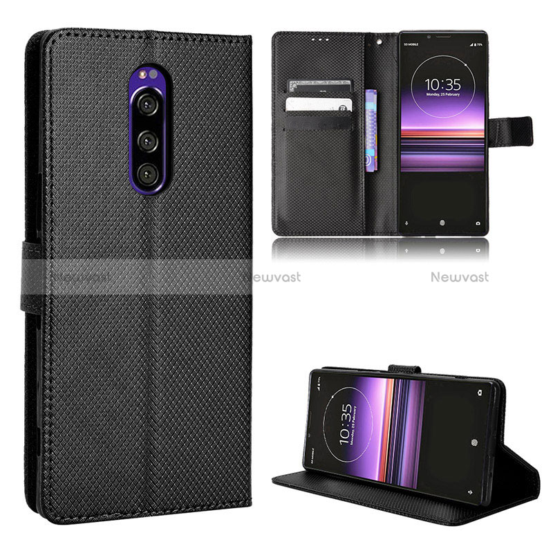 Leather Case Stands Flip Cover Holder BY1 for Sony Xperia 1