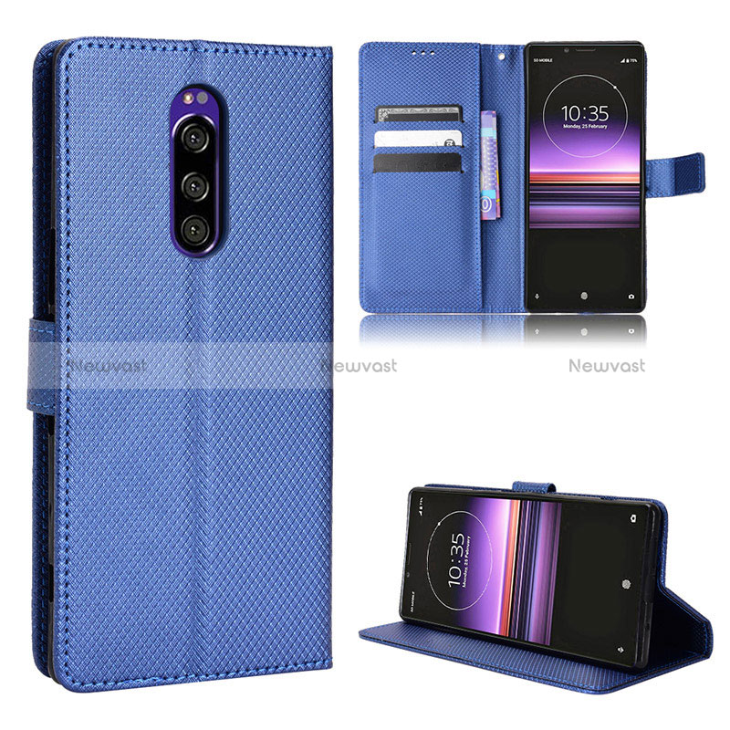 Leather Case Stands Flip Cover Holder BY1 for Sony Xperia 1