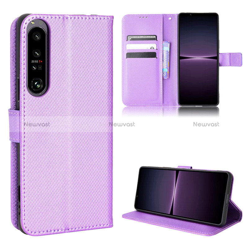Leather Case Stands Flip Cover Holder BY1 for Sony Xperia 1 IV SO-51C