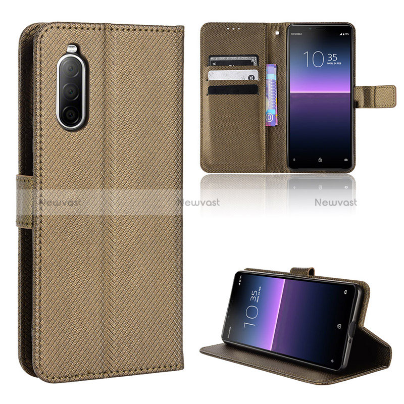 Leather Case Stands Flip Cover Holder BY1 for Sony Xperia 10 II